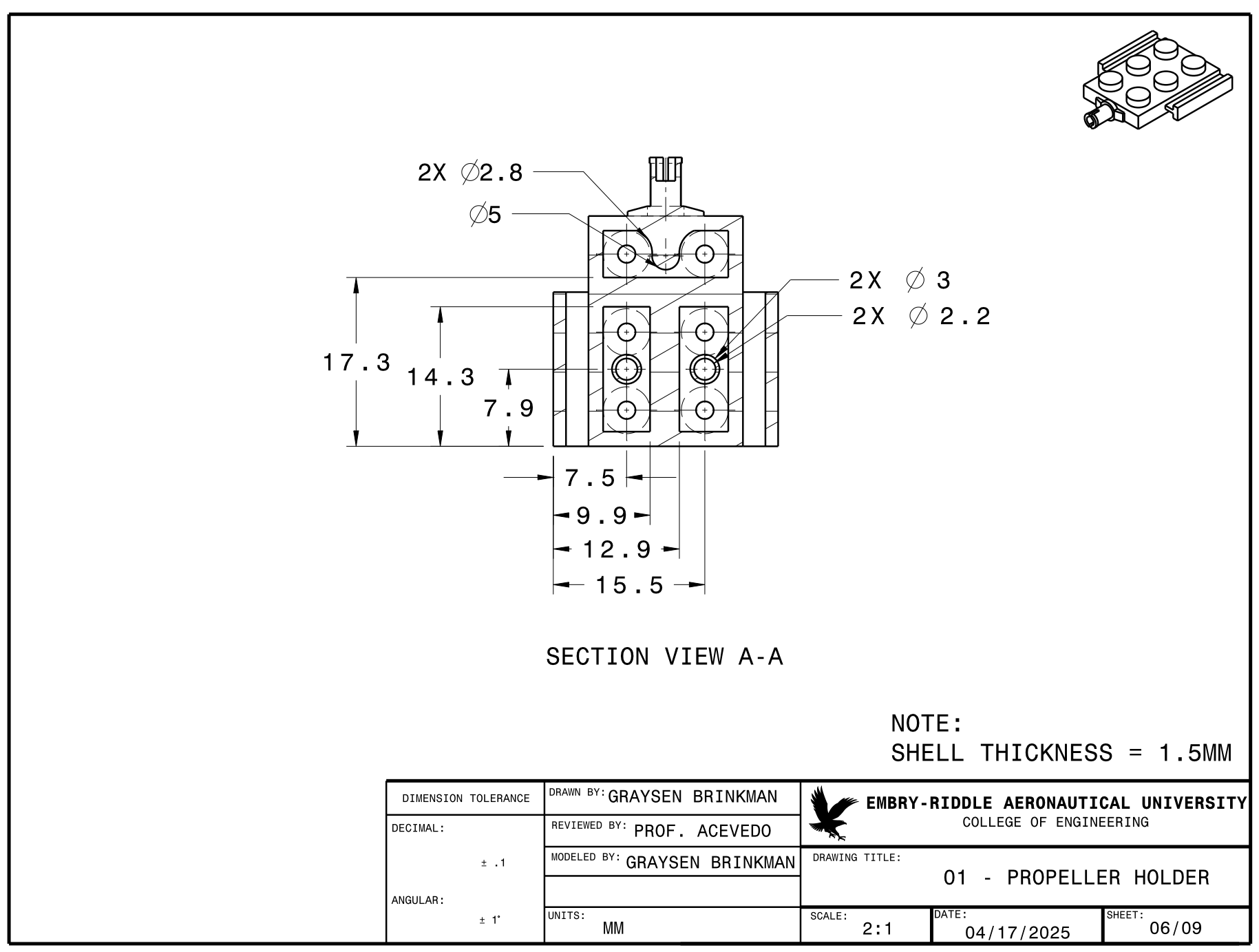 Engineering Drawing Sheet 1